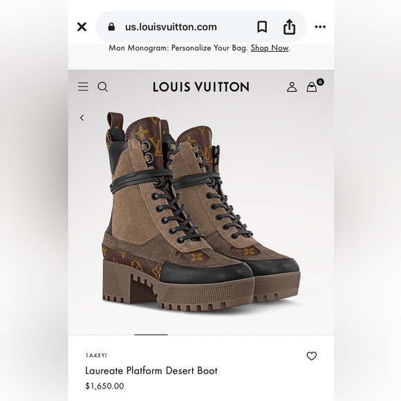 Louis Vuitton Laureate Platform Boots Sz 39 - Picture 1 of 9